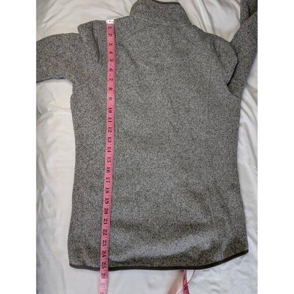 L.L.Bean Gray Fleece Jacket Full Zip Mock Neck Soft Cozy Small Regular - Picture 5 of 5